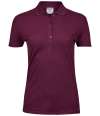T145 145 Tee Jays Ladies Luxury Stretch Polo Shirt Wine colour image